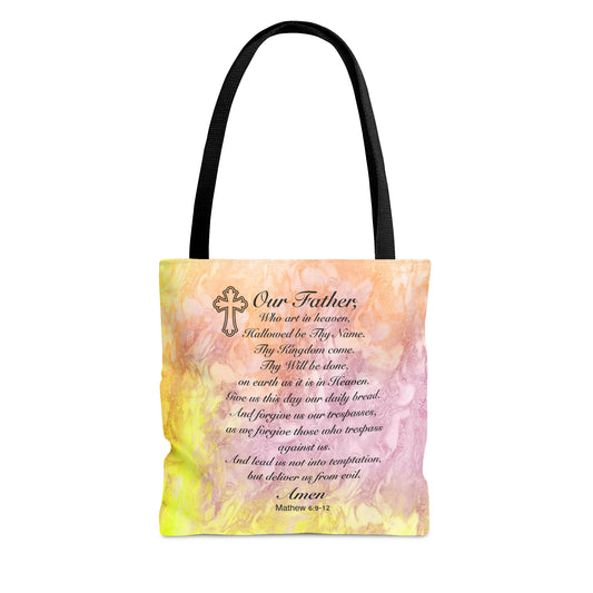 The Lord’s Prayer Strawberry Lemonade with Peach Tote Bag