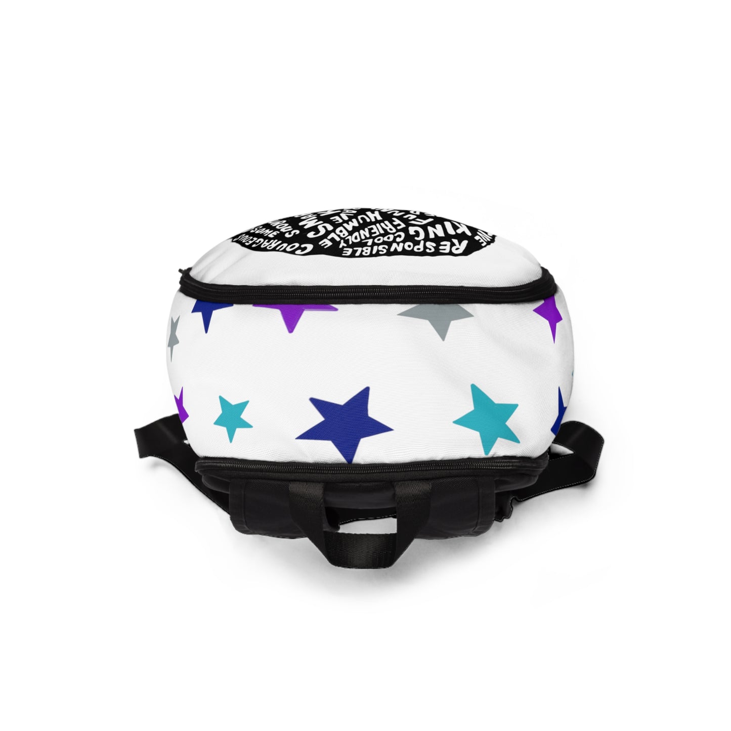 You Are Amazing Stars Fabric Backpack - white