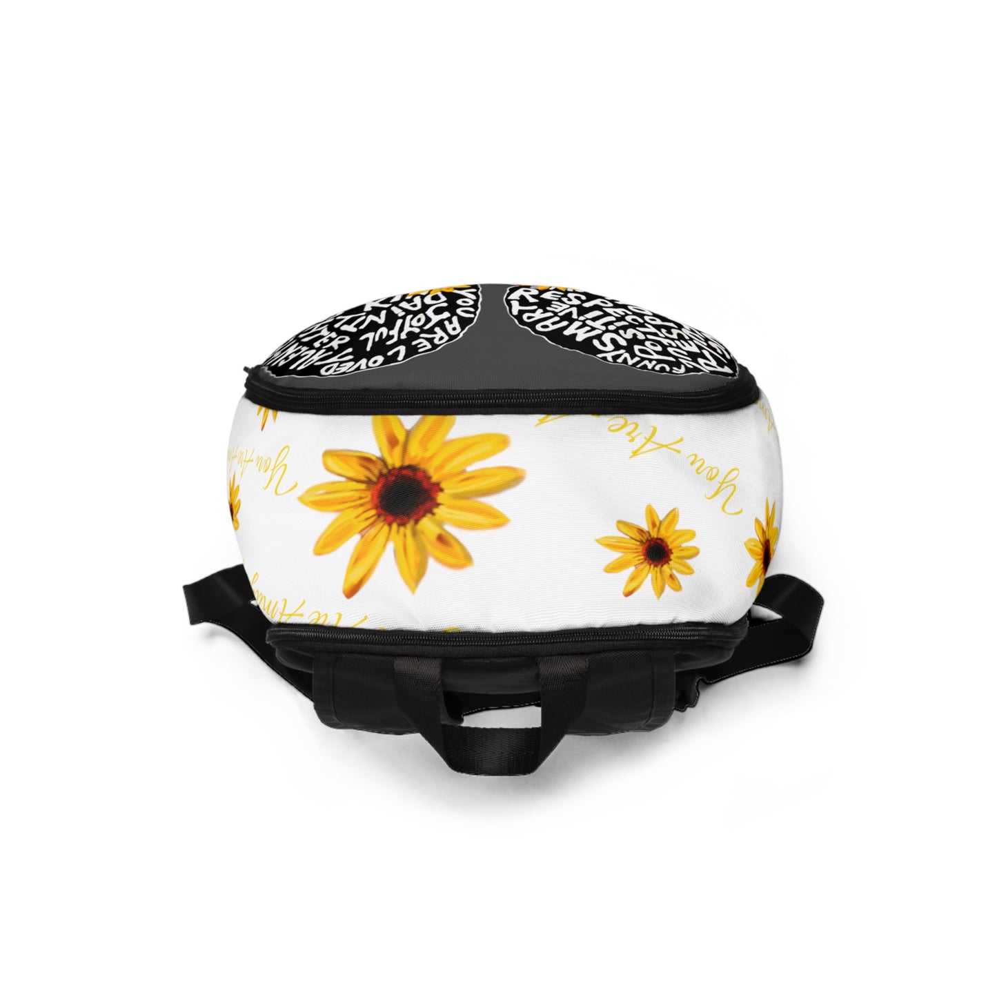 You Are Amazing Fabric Sunflower Backpack - gray