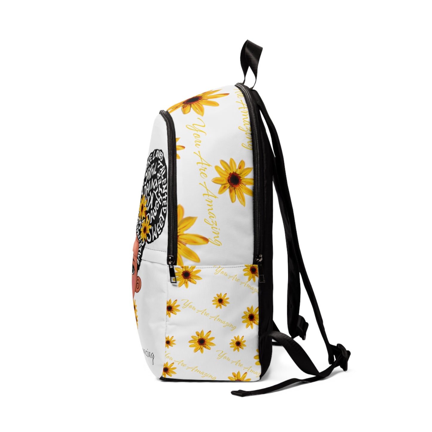 You are Amazing Sunflower Fabric Backpack