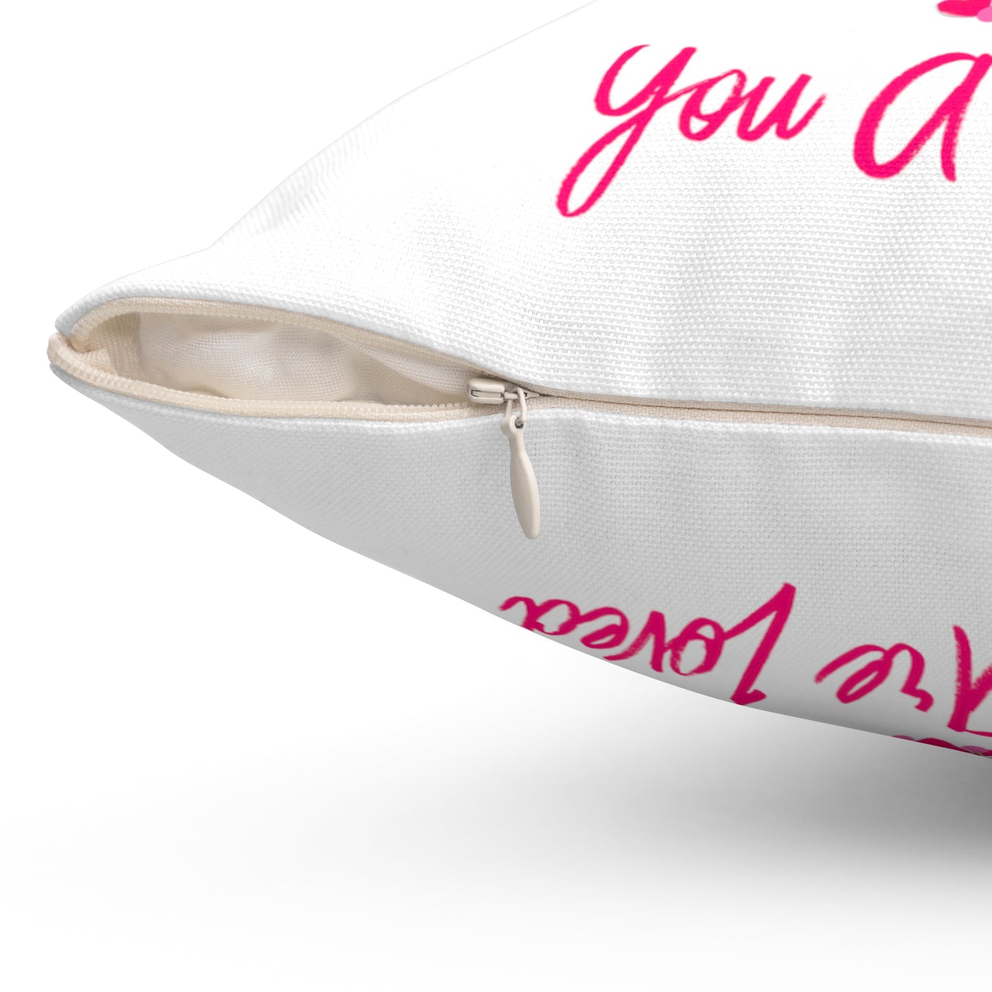 You Are Loved Square Pillow - Hearts