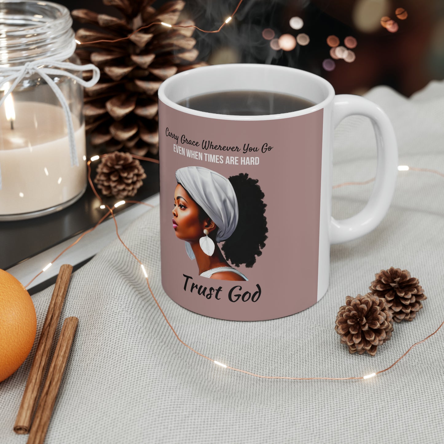 Trust God Ceramic Mug 11oz Coffee