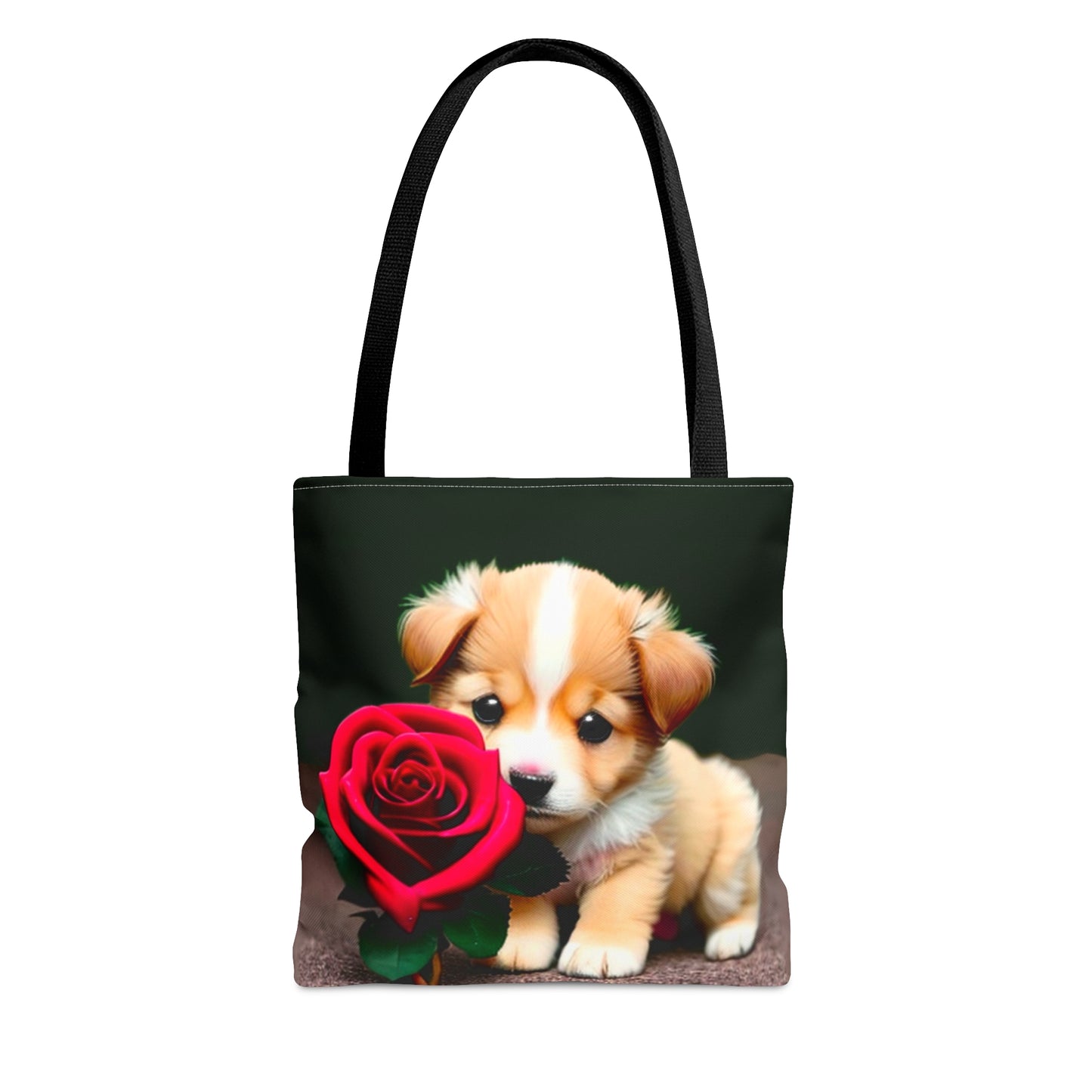 Give a Rose Puppy Tote Bag