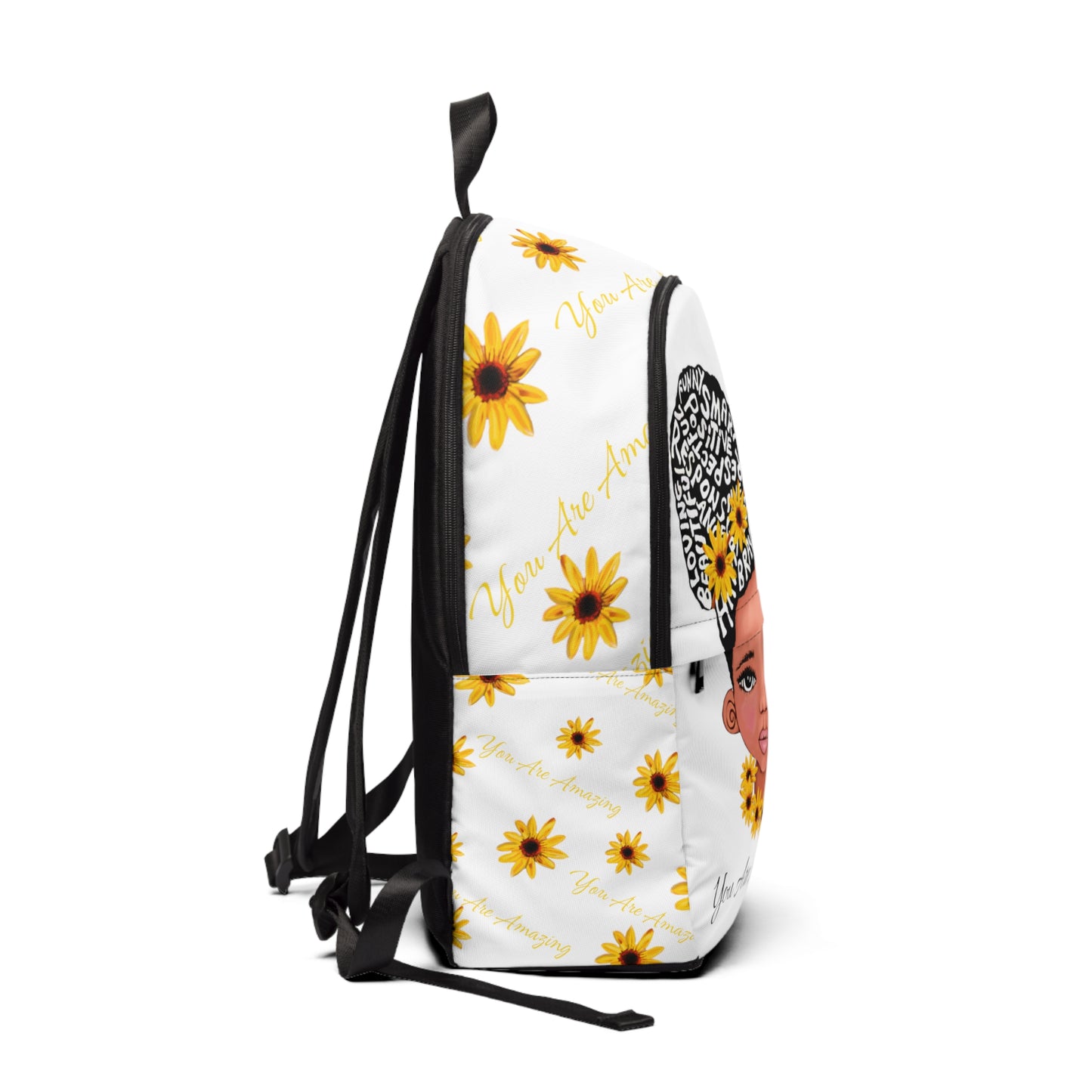 You are Amazing Sunflower Fabric Backpack