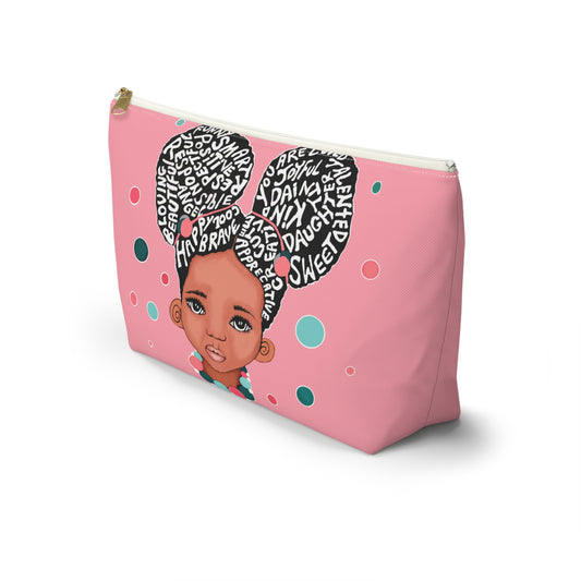 You Are Beautiful Pink Bubble Gum Accessory Pouch