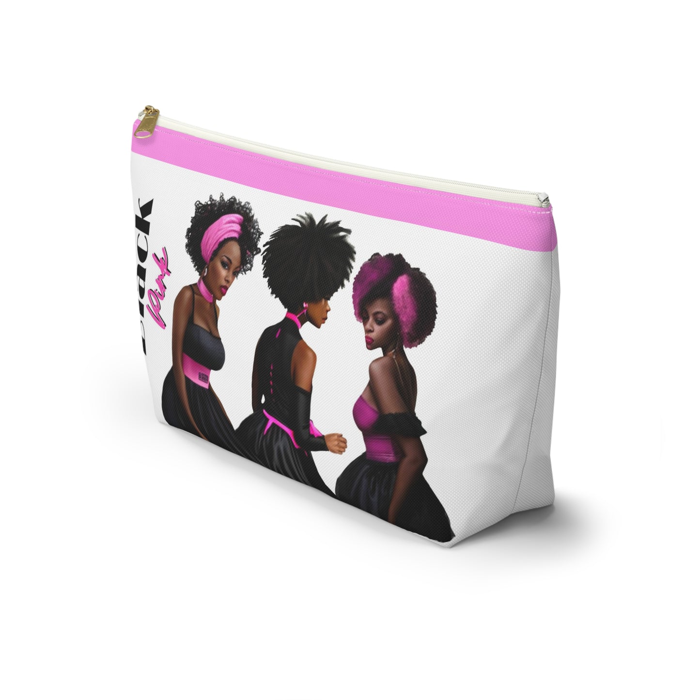 Black Pink Accessory Pouch