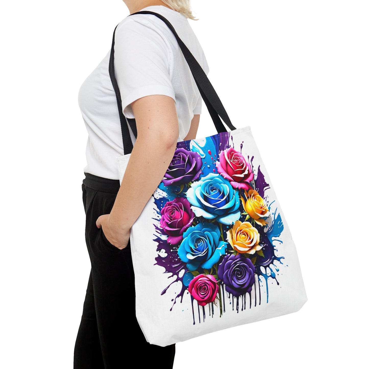 A Splash of Color Lovely Roses Tote Bag