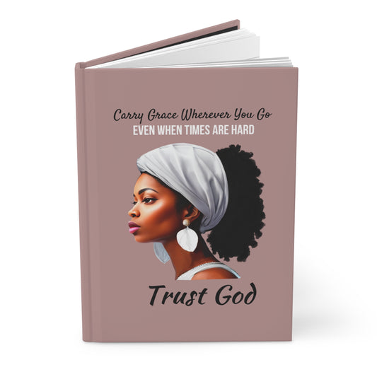 Trust God Hardcover Journal (coffee)