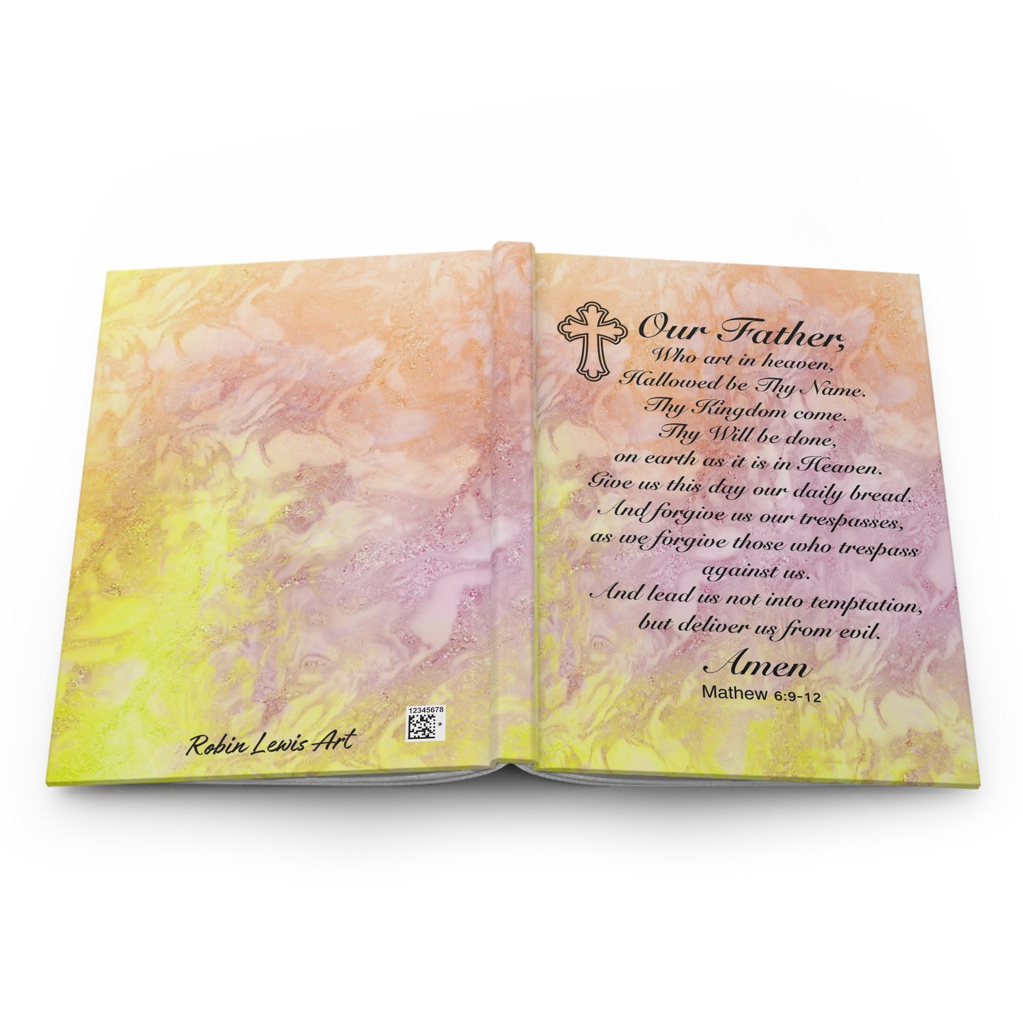 The Lords Prayer Strawberry Lemonade  with Peach Hardcover Journal