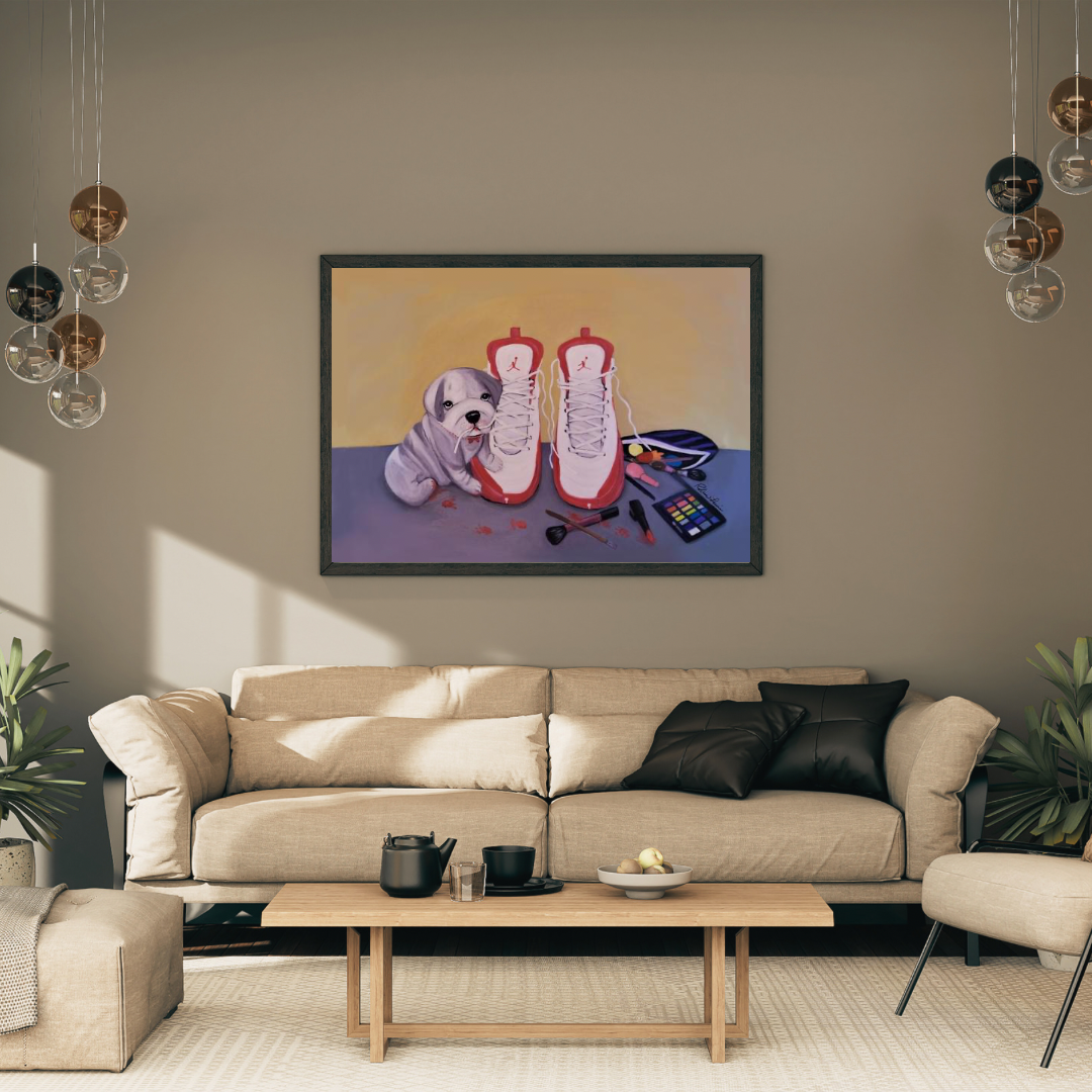 Puppy Prints  Art Print