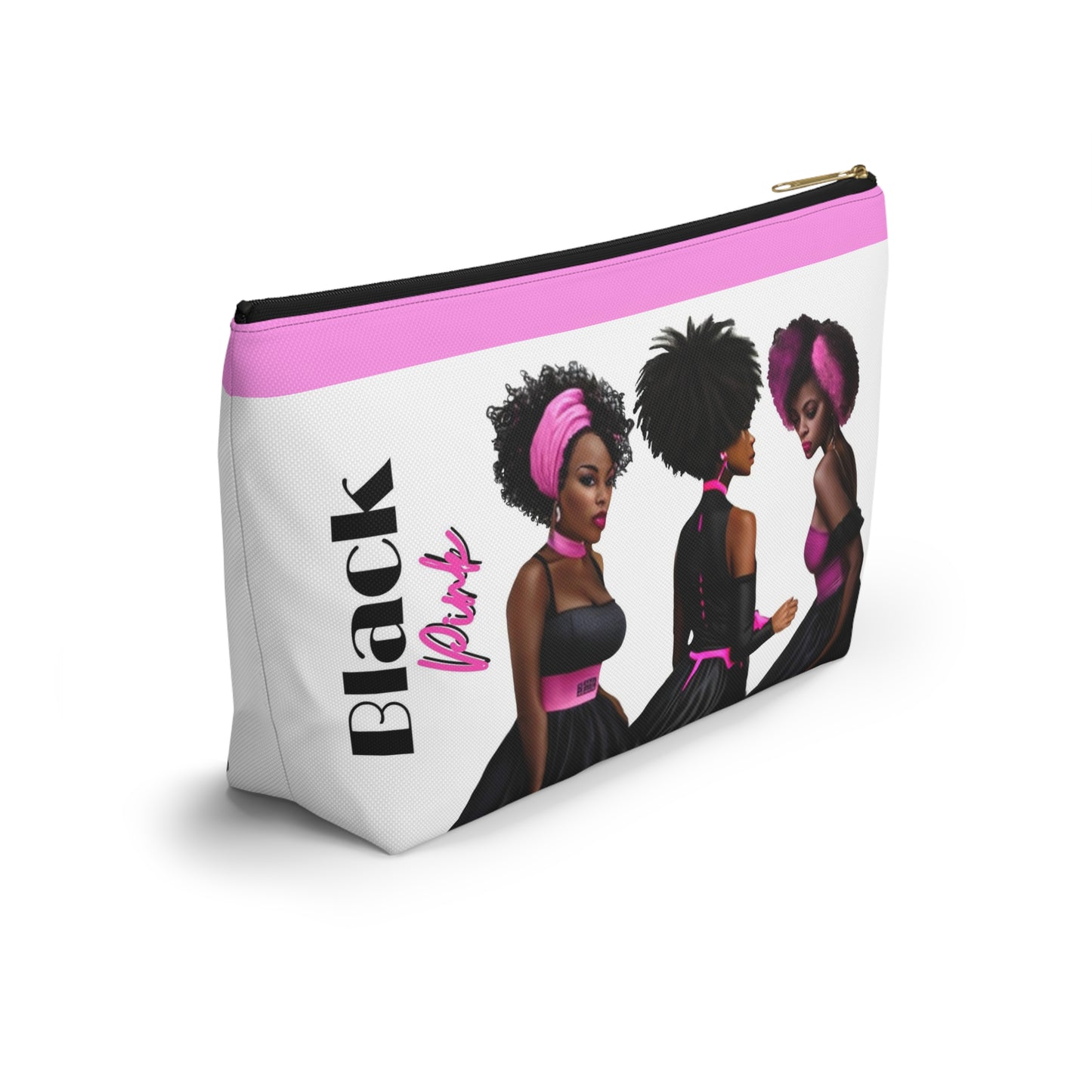 Black Pink Accessory Pouch