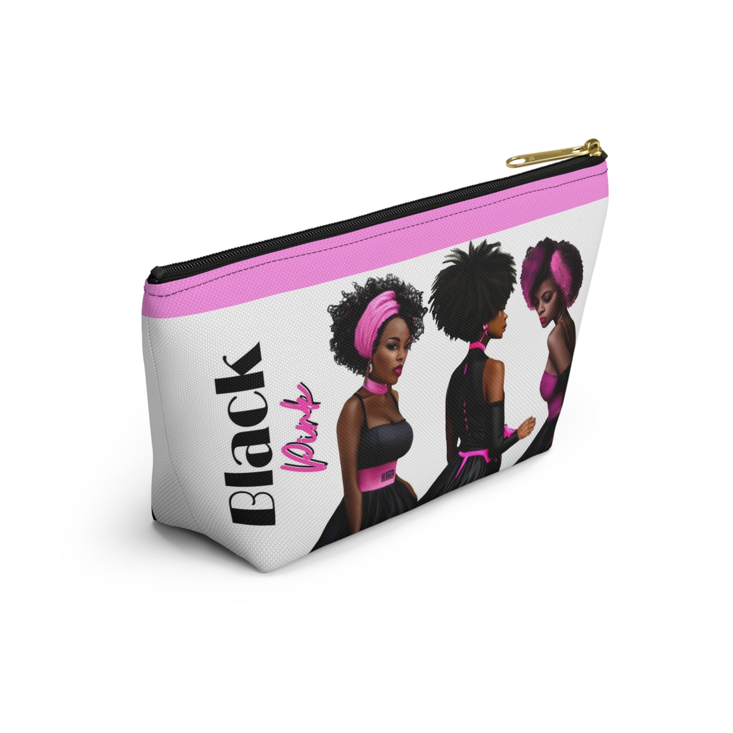 Black Pink Accessory Pouch