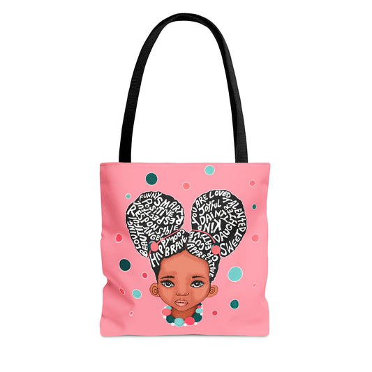 You Are Beautiful Pink Bubble Gum Tote Bag
