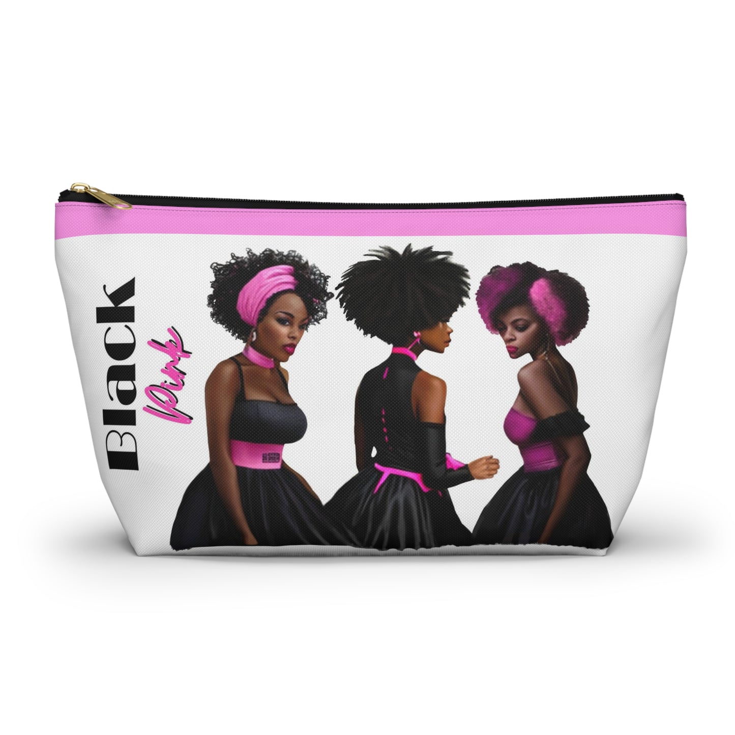 Black Pink Accessory Pouch