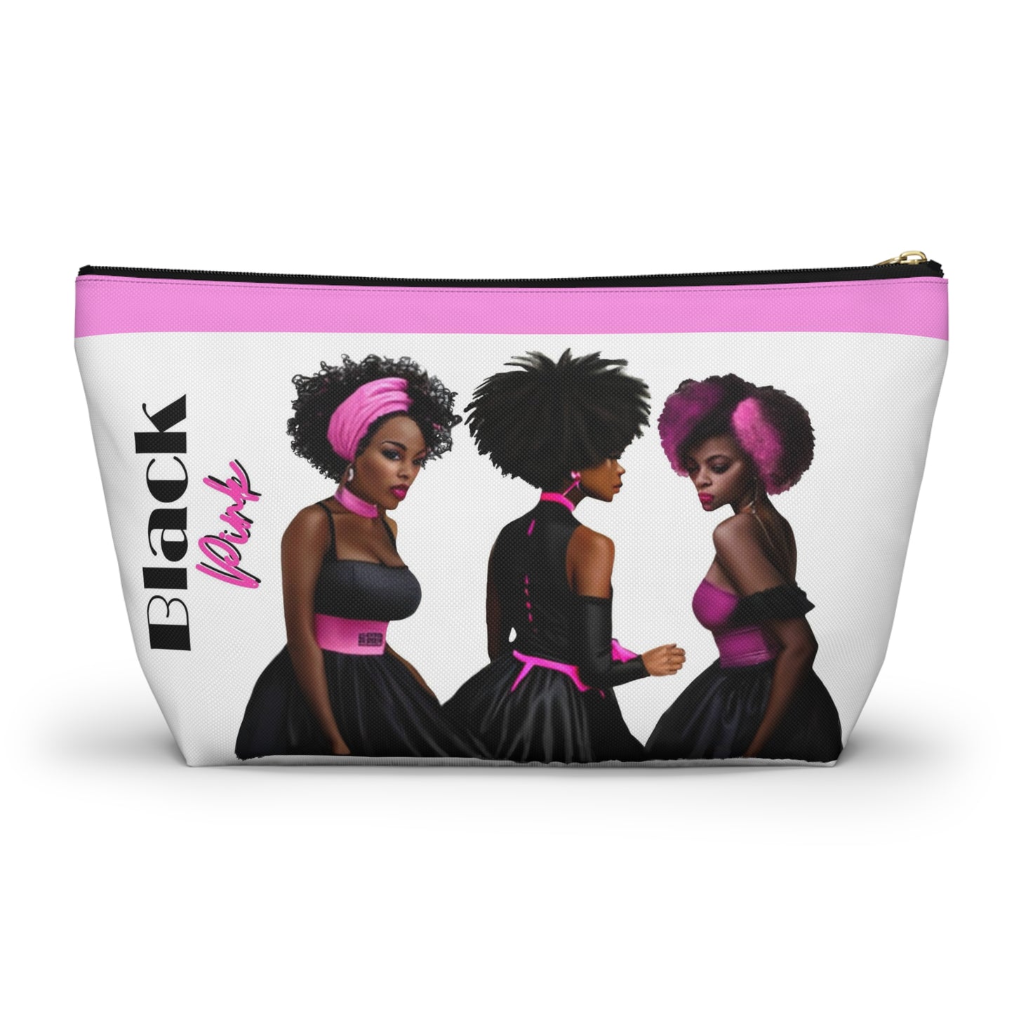 Black Pink Accessory Pouch