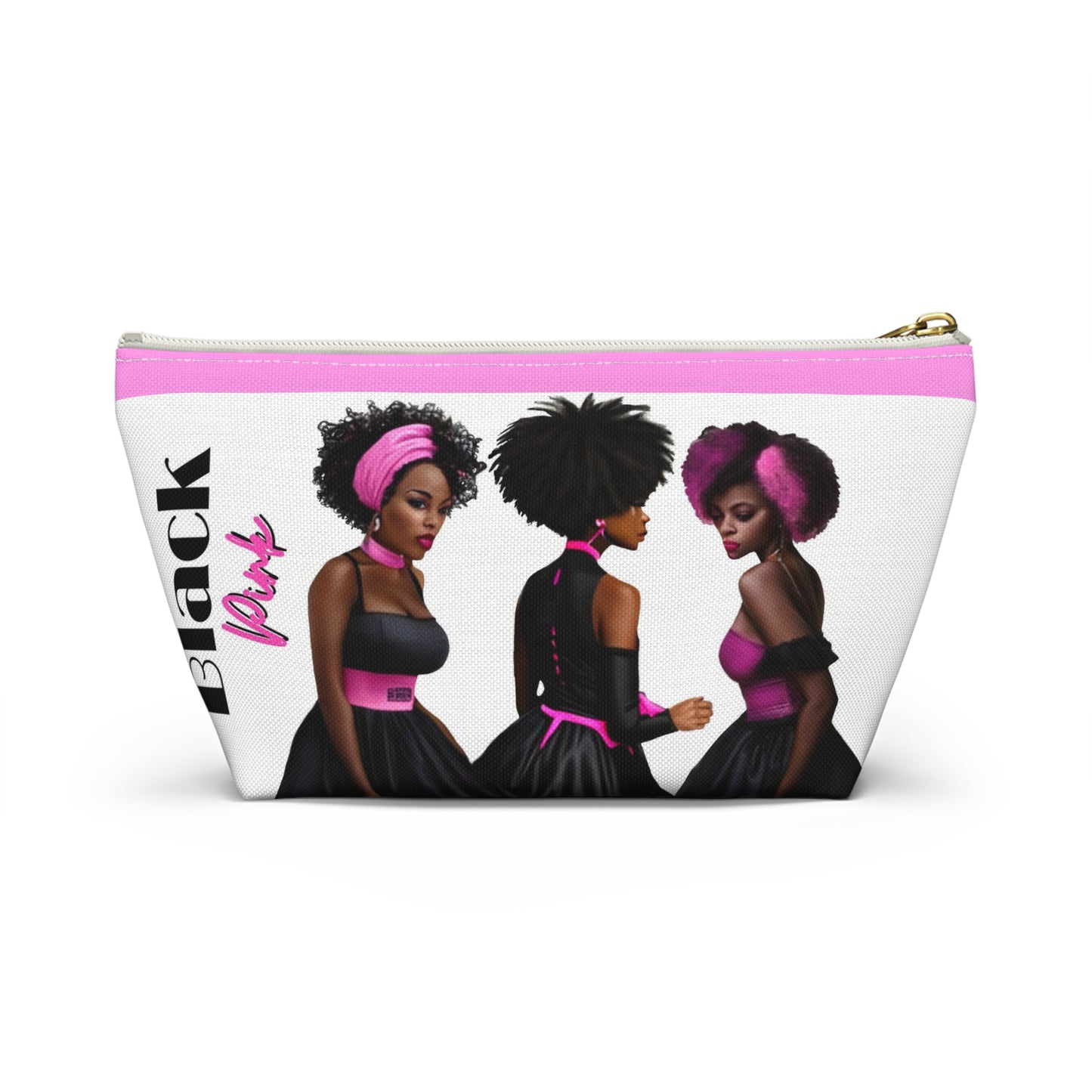 Black Pink Accessory Pouch