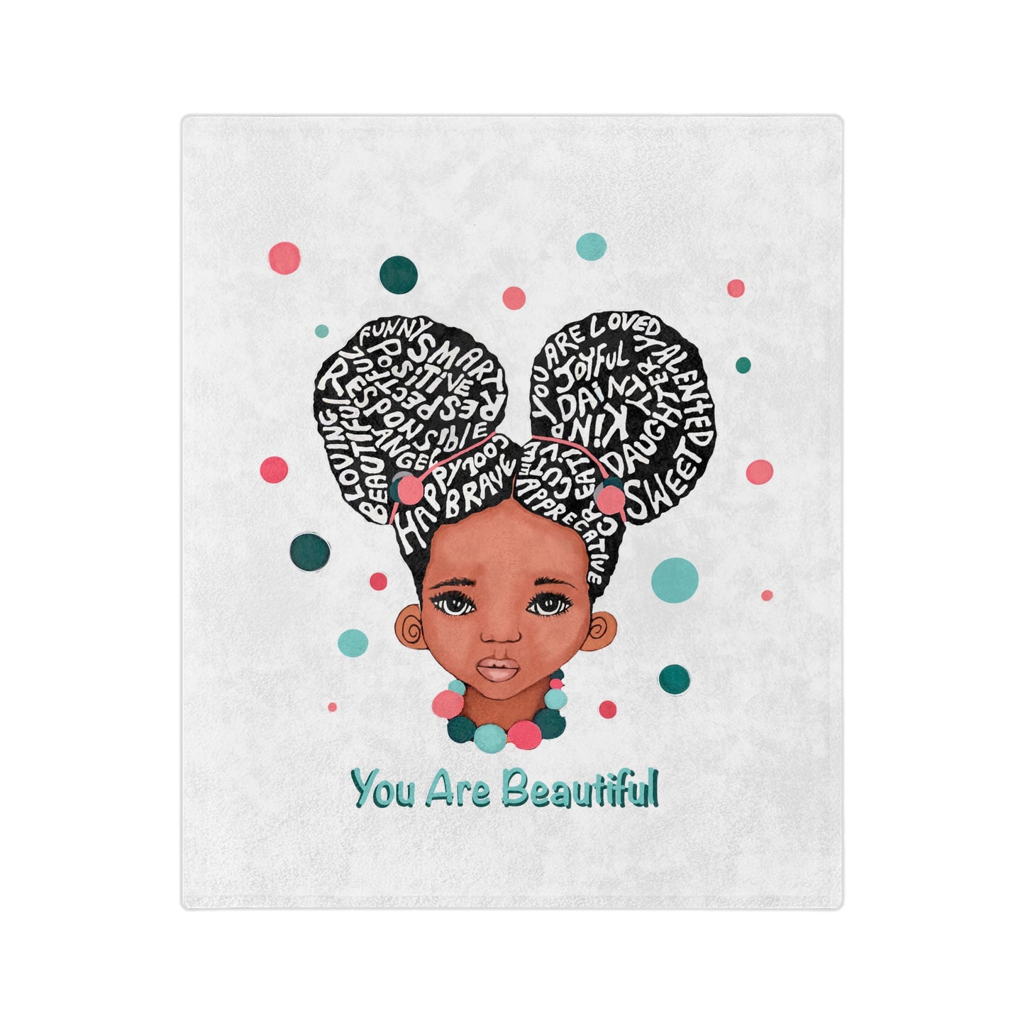 You Are Beautiful Customizable Bubble Gum Minky Blanket