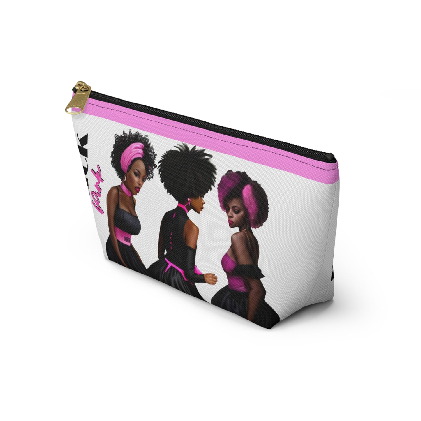 Black Pink Accessory Pouch