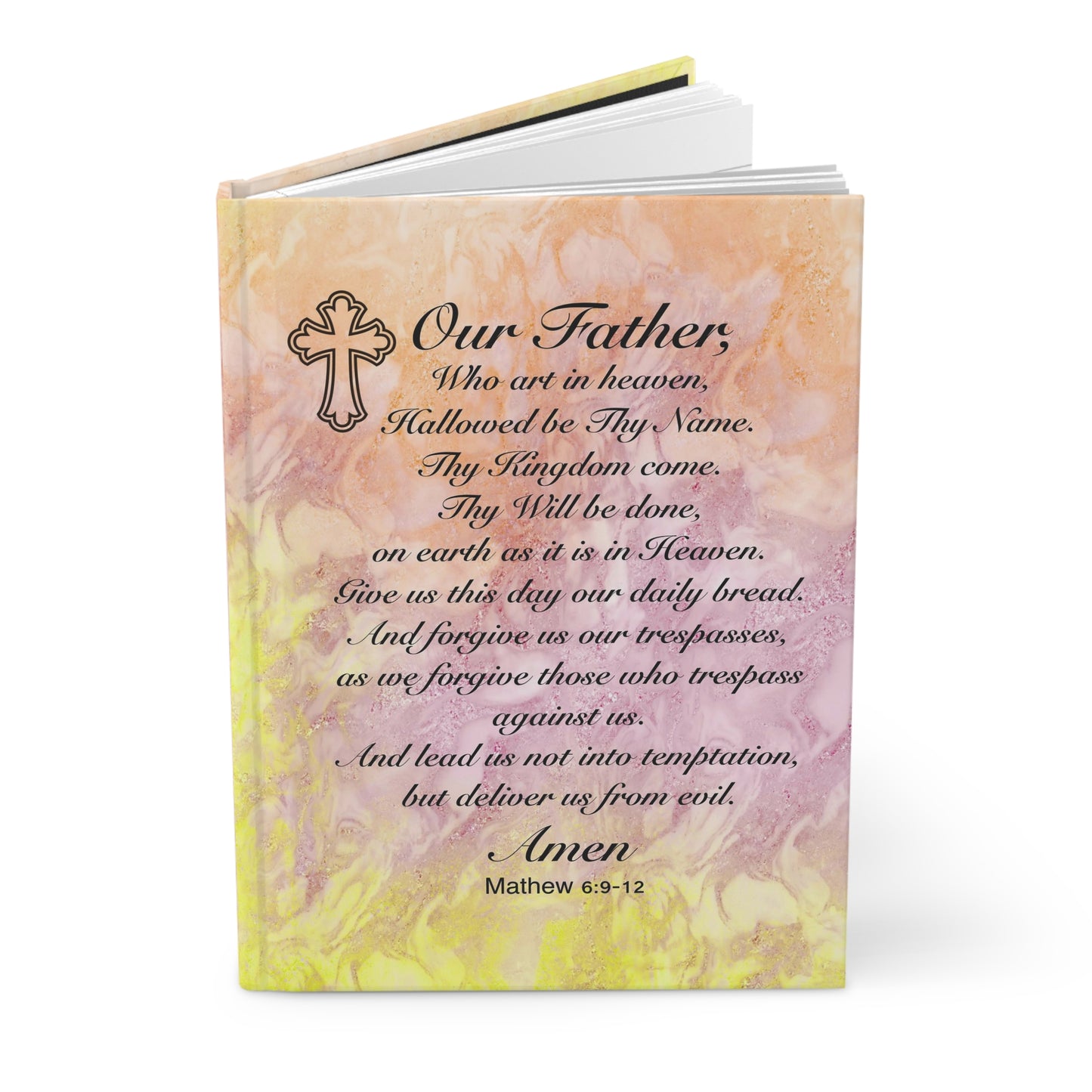 The Lords Prayer Strawberry Lemonade  with Peach Hardcover Journal