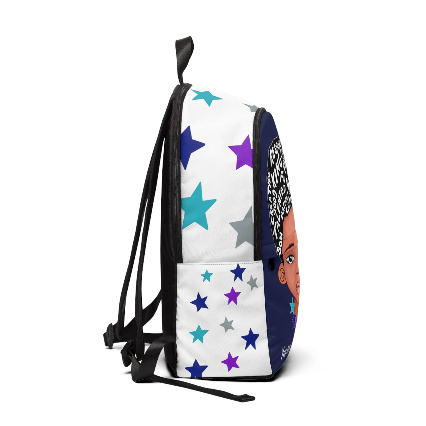 You are Amazing Blue Stars Fabric Backpack