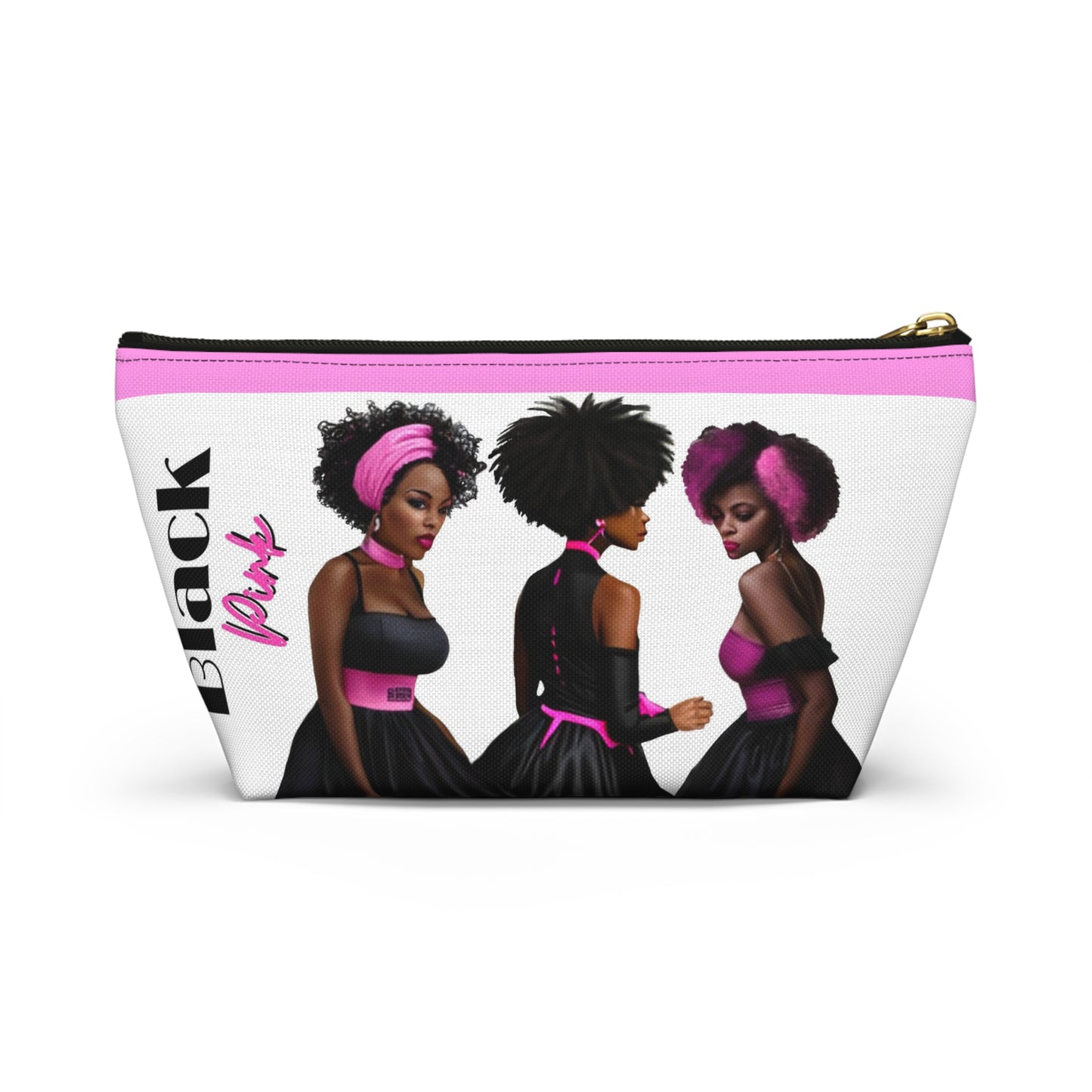 Black Pink Accessory Pouch