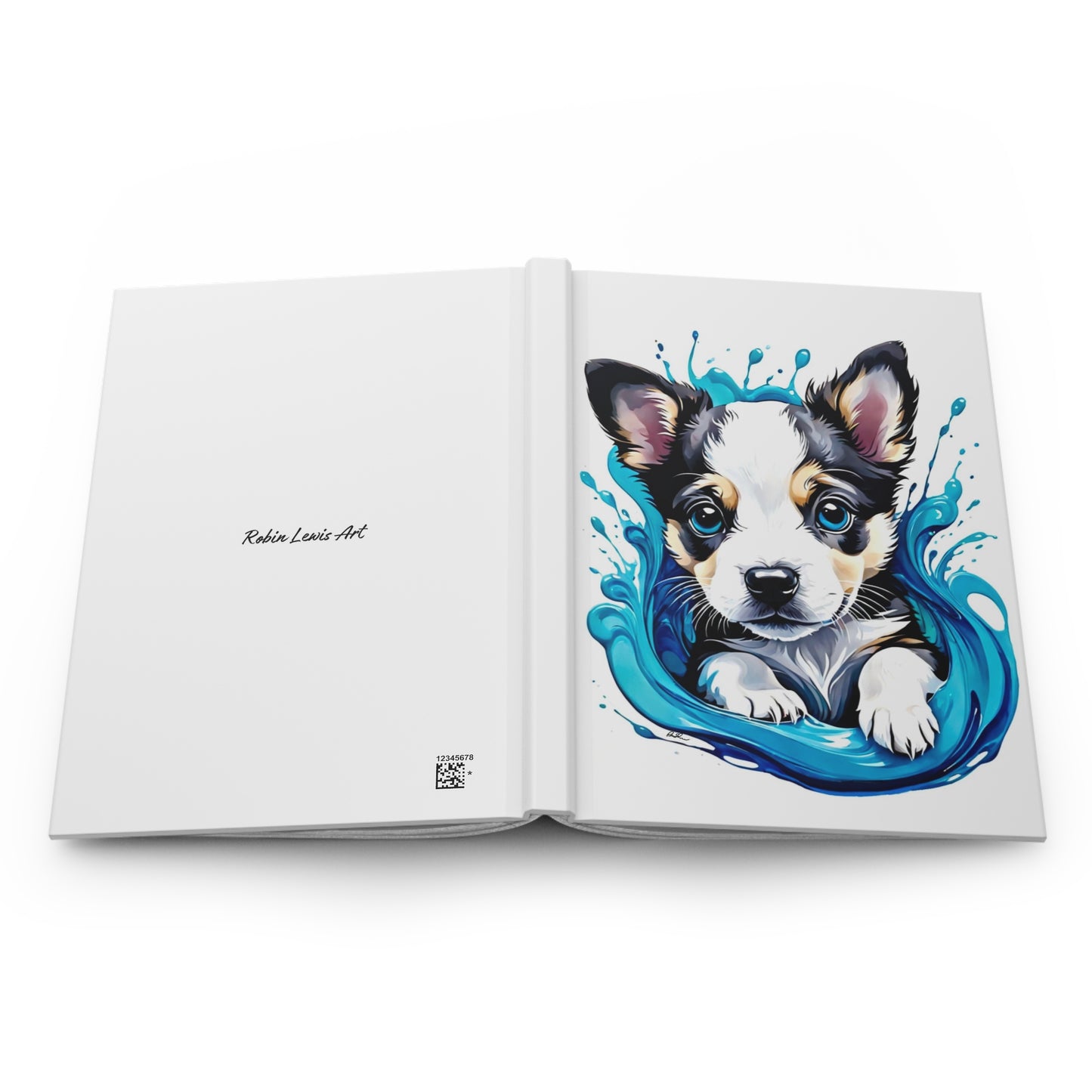 A Splash of Color Puppy Hardcover Journal