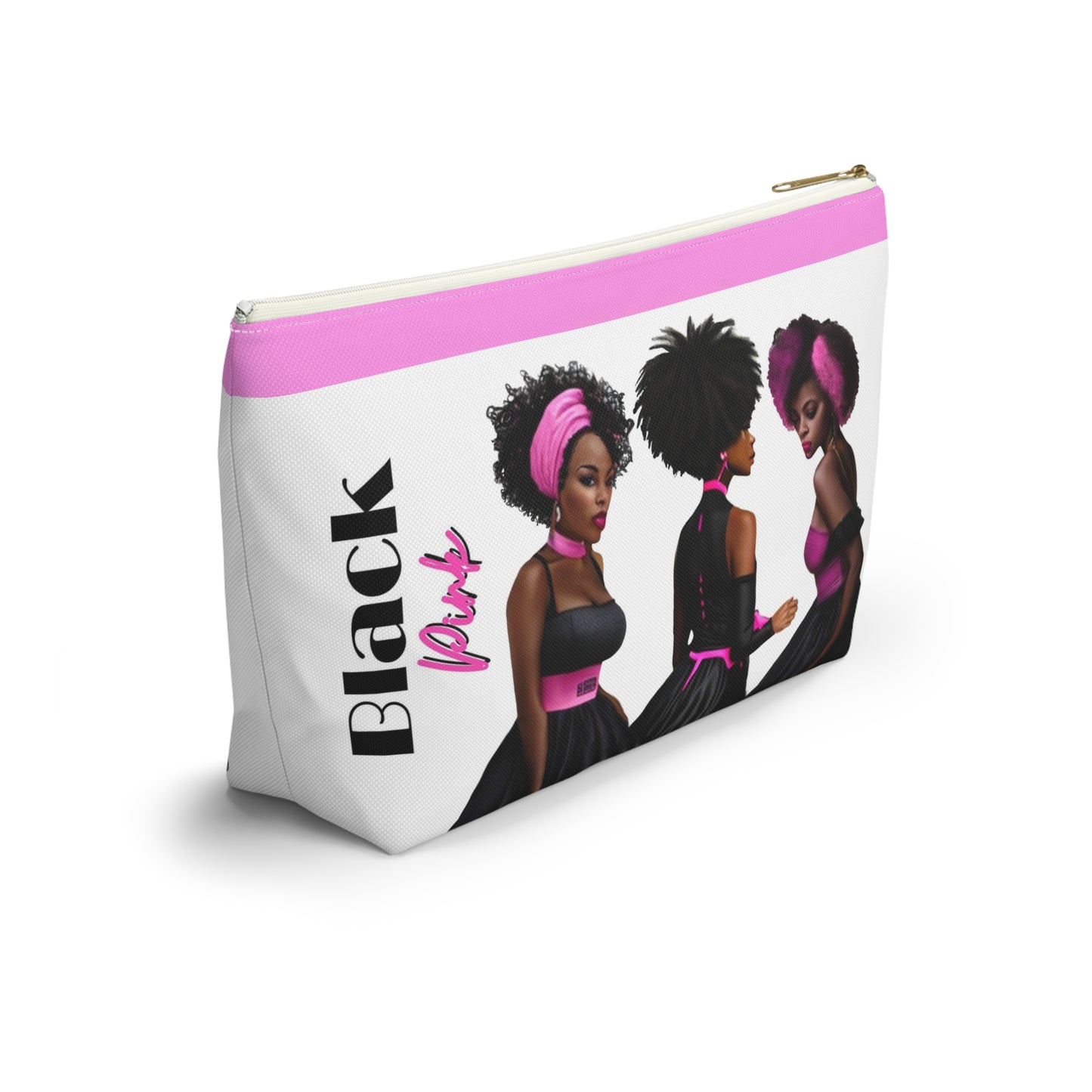 Black Pink Accessory Pouch