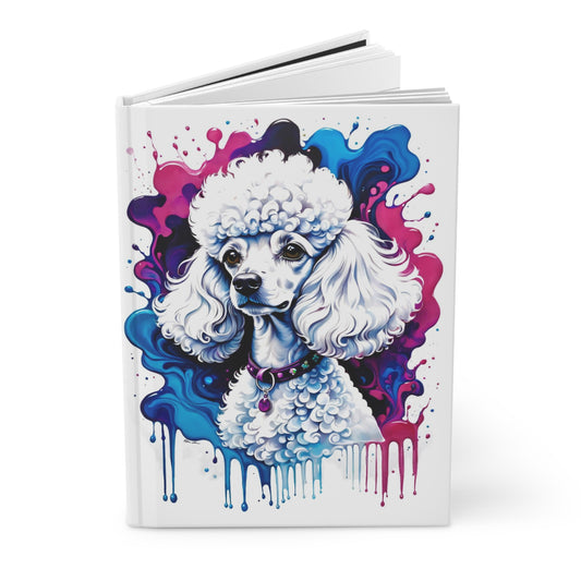 A Splash of Color Poodle Hardcover Journal