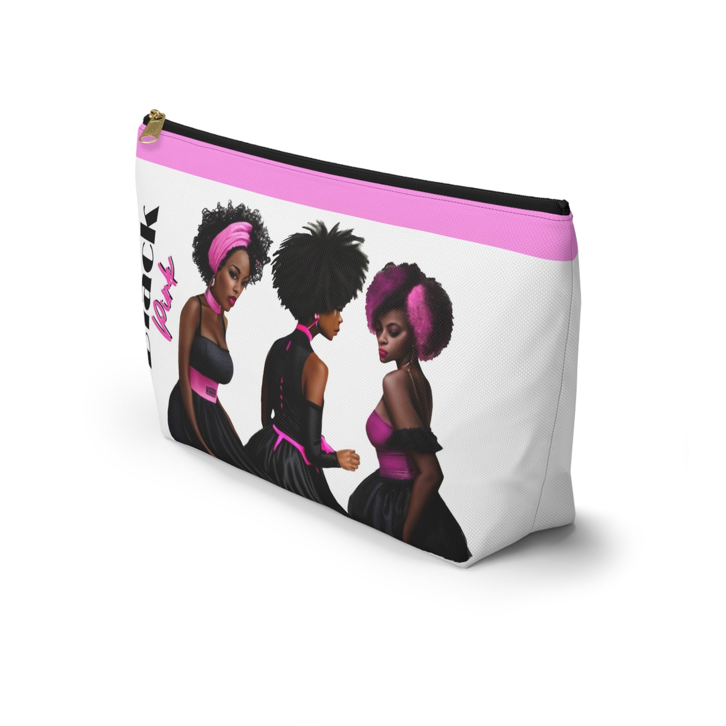 Black Pink Accessory Pouch