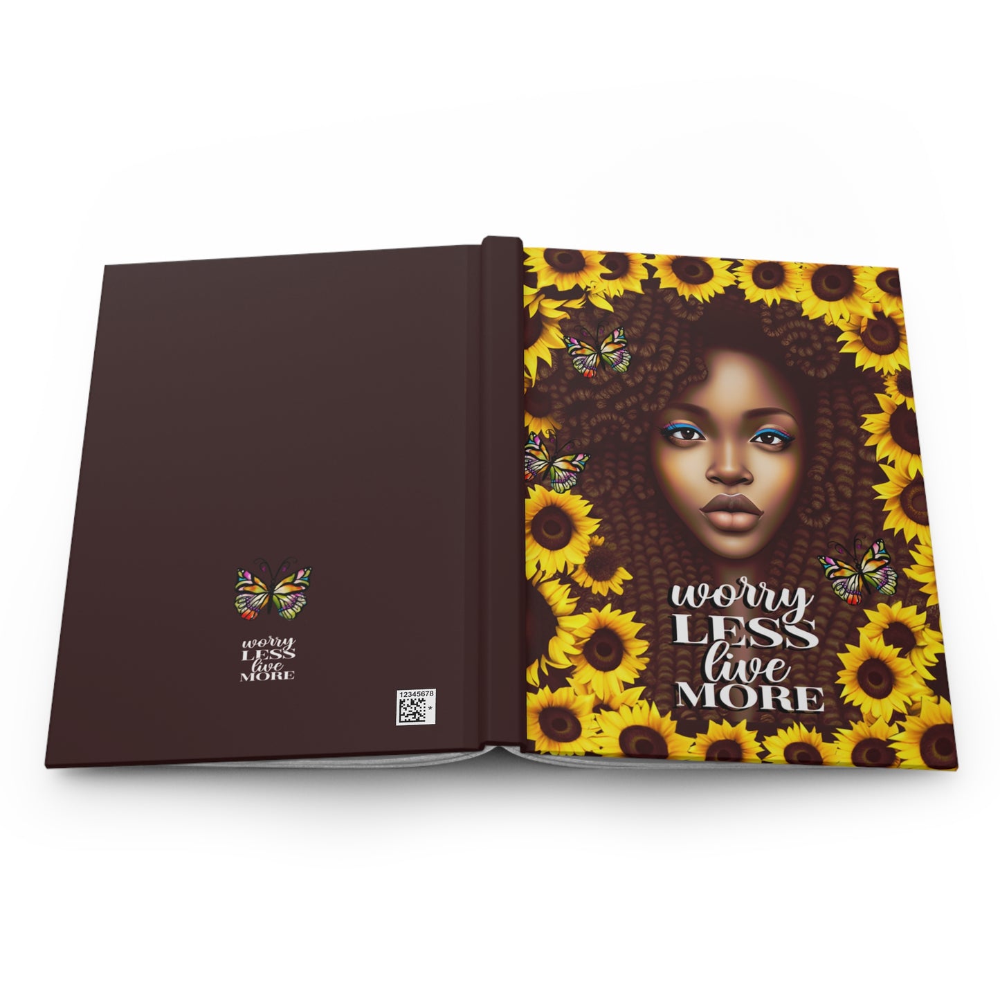 Chocolate Sunflower Hardcover Journal