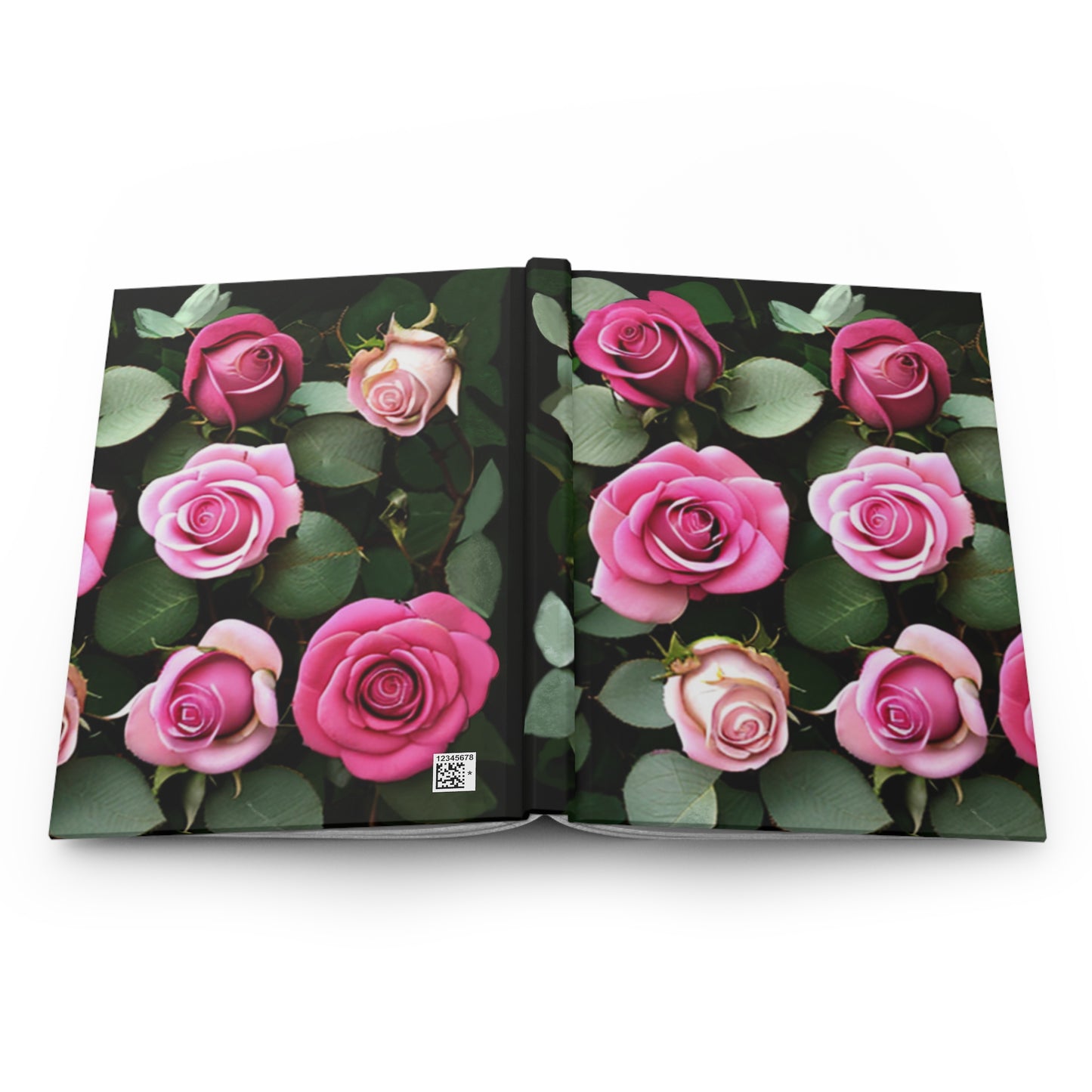 Lovely Pink Roses  Hardcover Journal