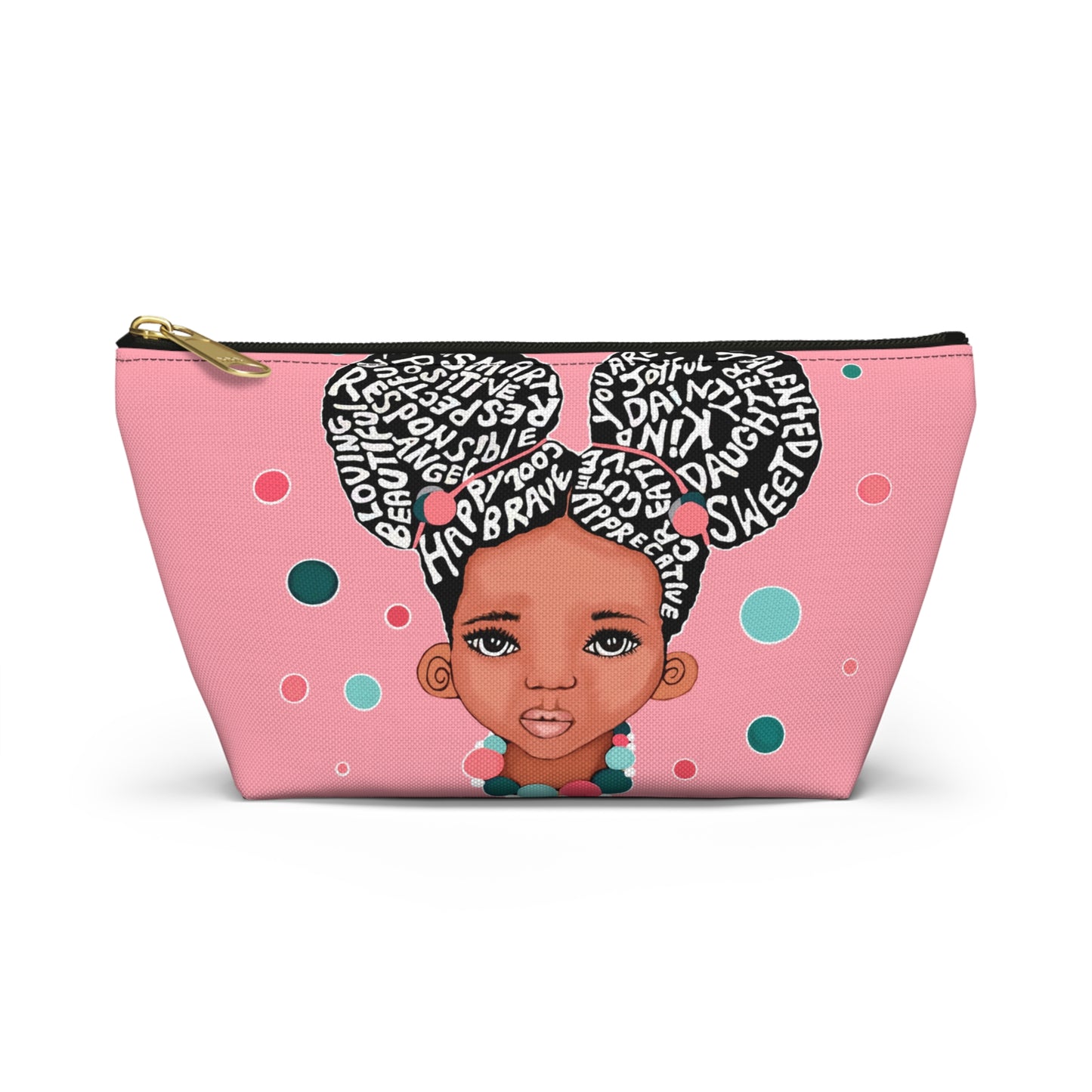 You Are Beautiful Pink Bubble Gum Accessory Pouch
