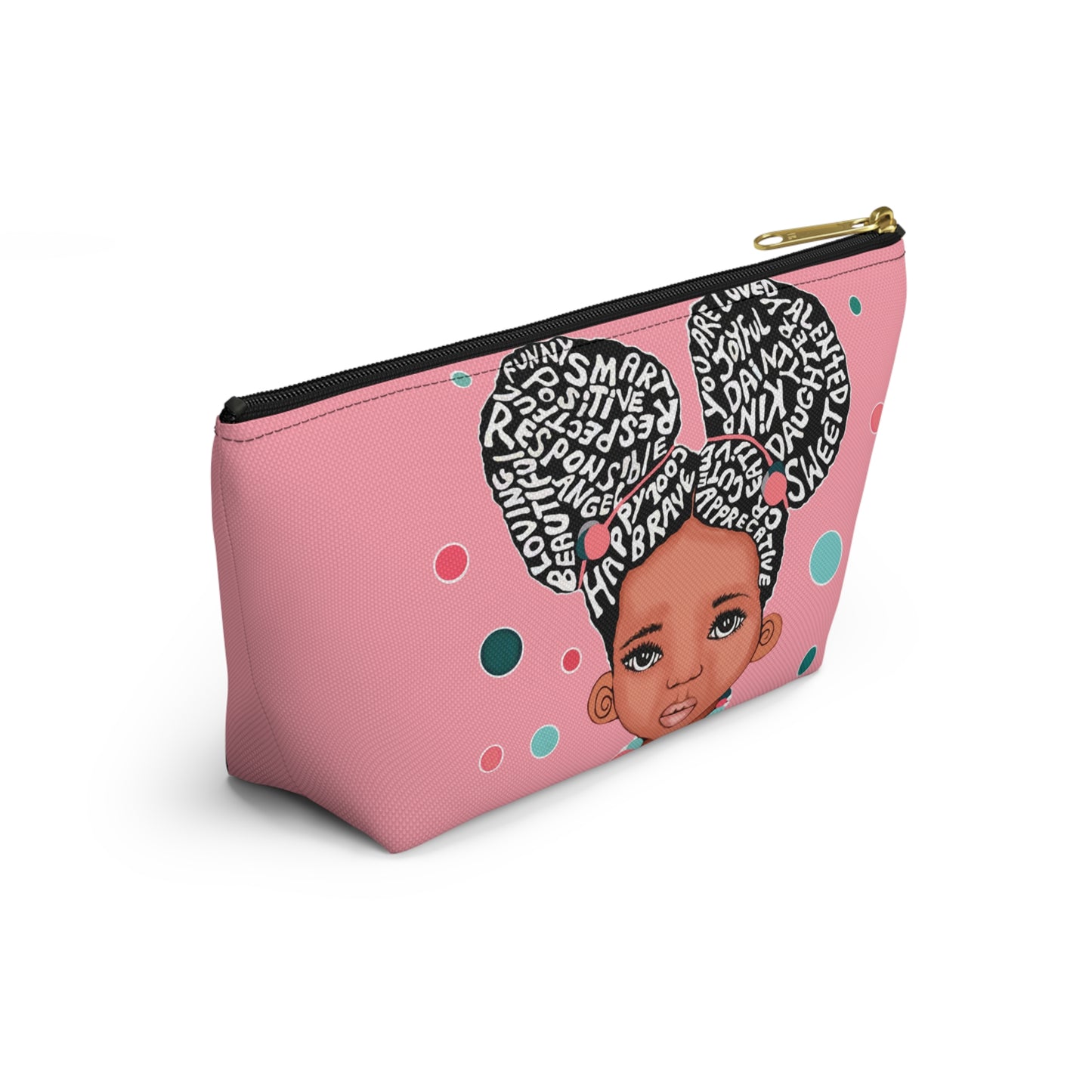 You Are Beautiful Pink Bubble Gum Accessory Pouch