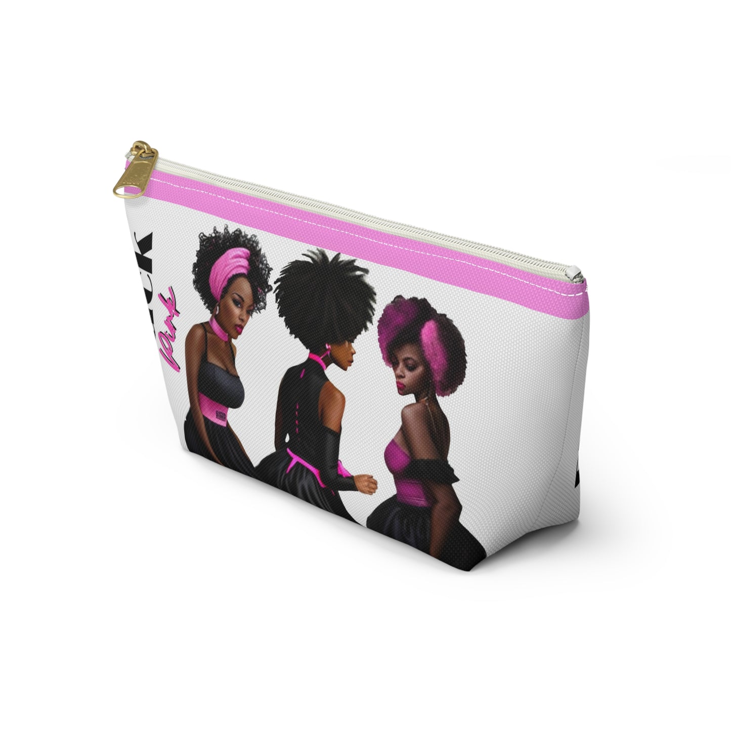 Black Pink Accessory Pouch