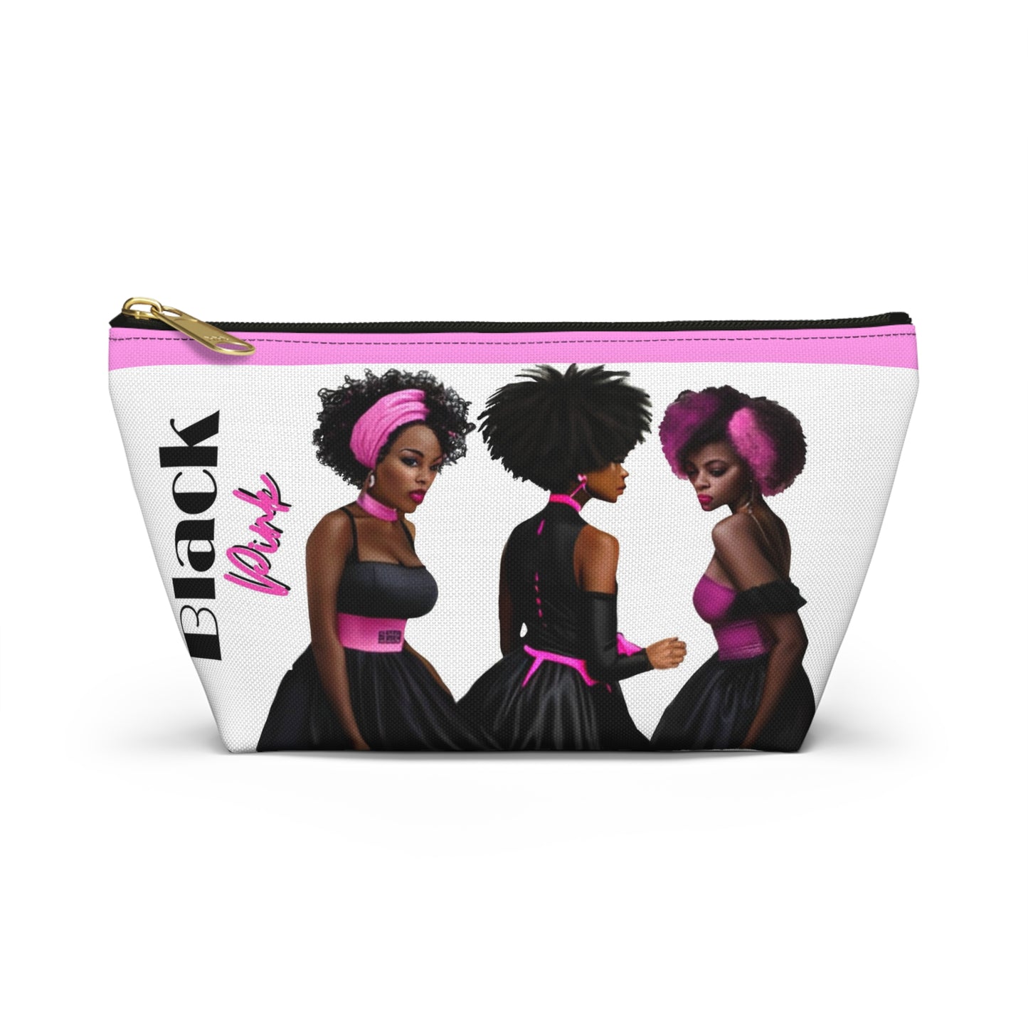 Black Pink Accessory Pouch