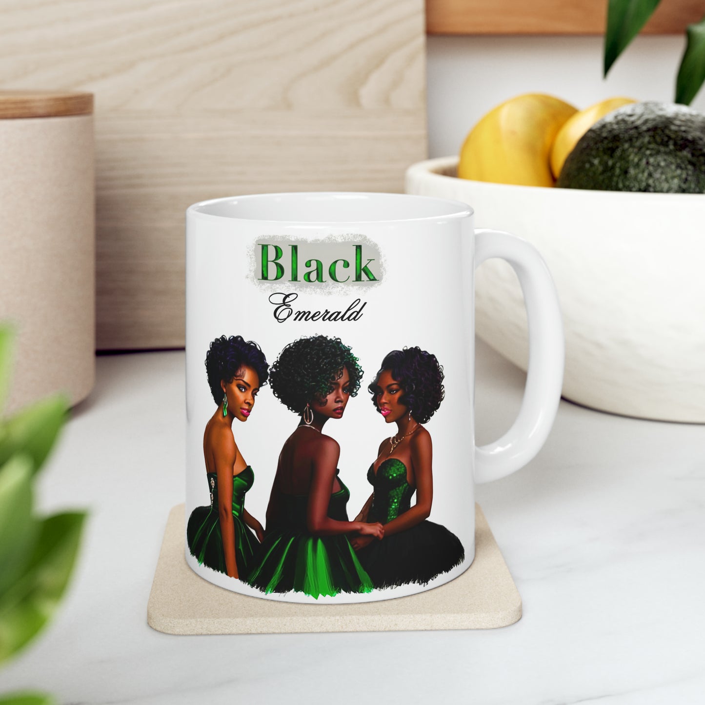 Black Emerald Ceramic Mug 11oz