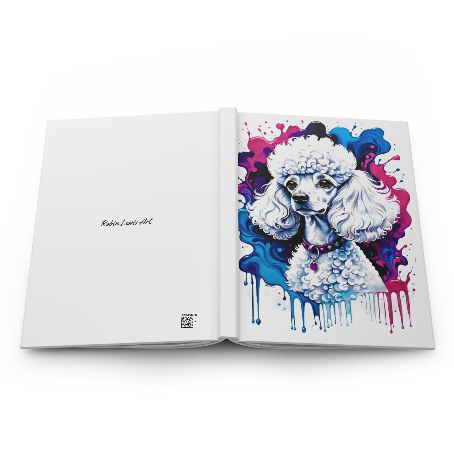 A Splash of Color Poodle Hardcover Journal