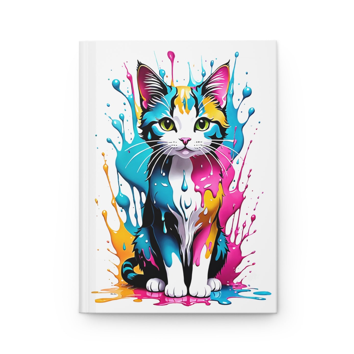 A Splash of Color Kitty Hardback Journal Journal