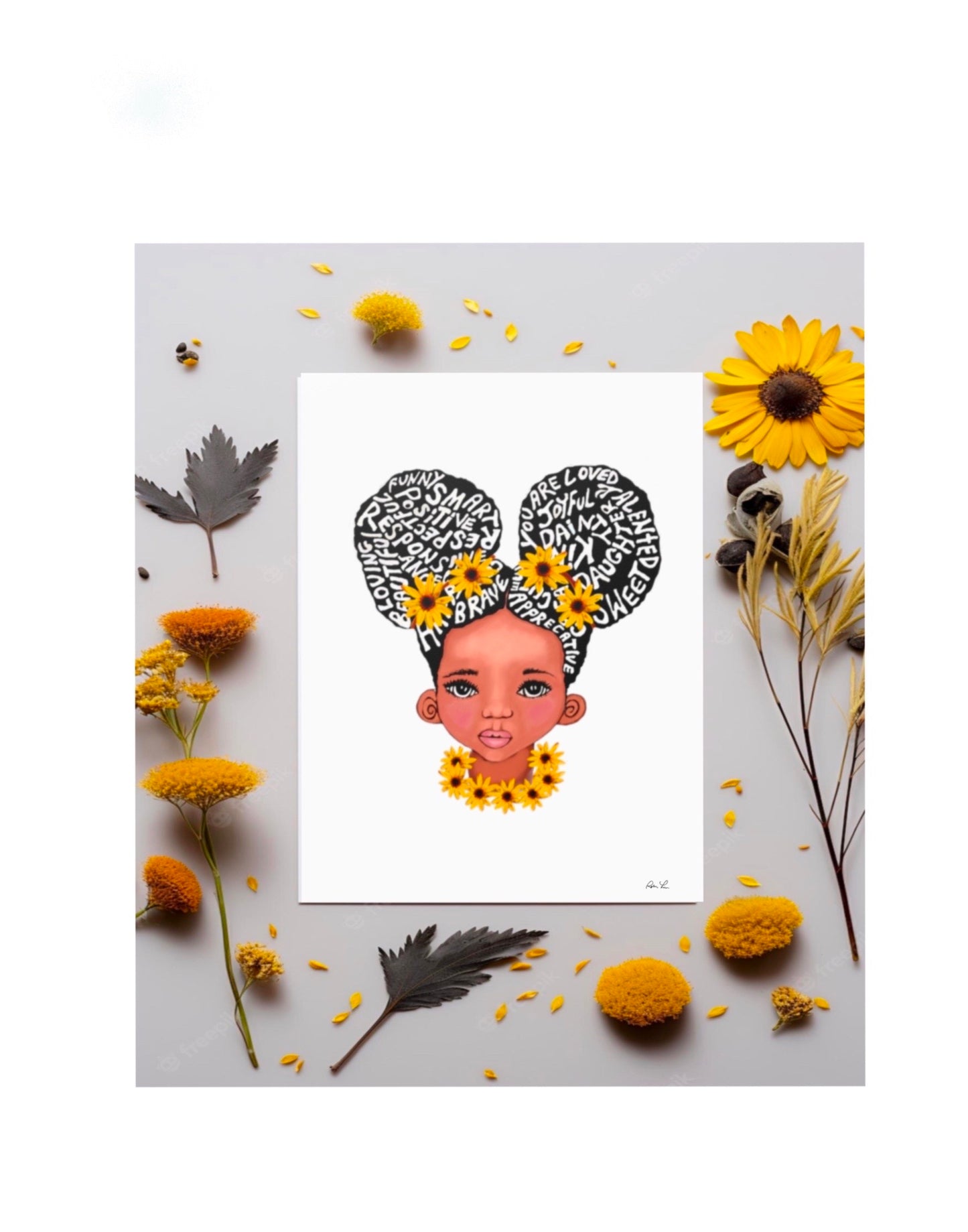 You Are Amazing Sunflower Art Print