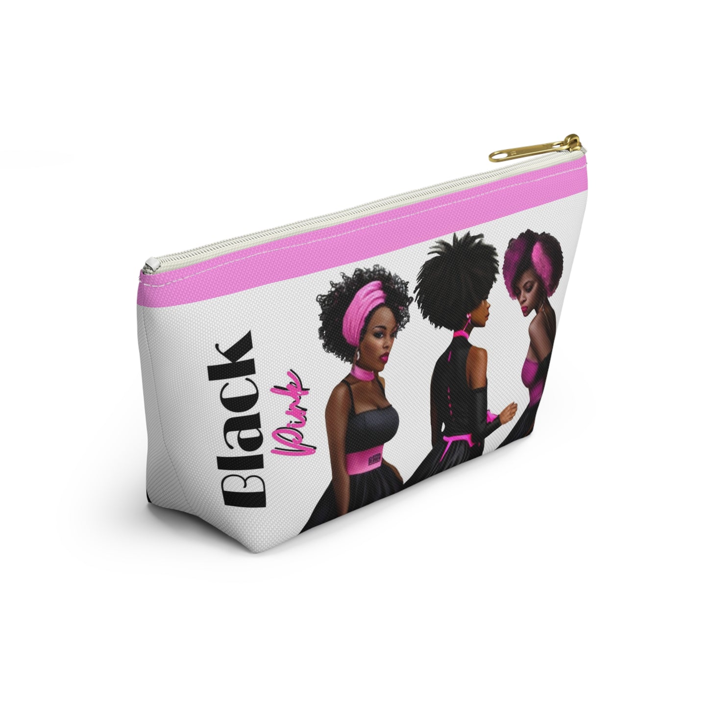 Black Pink Accessory Pouch
