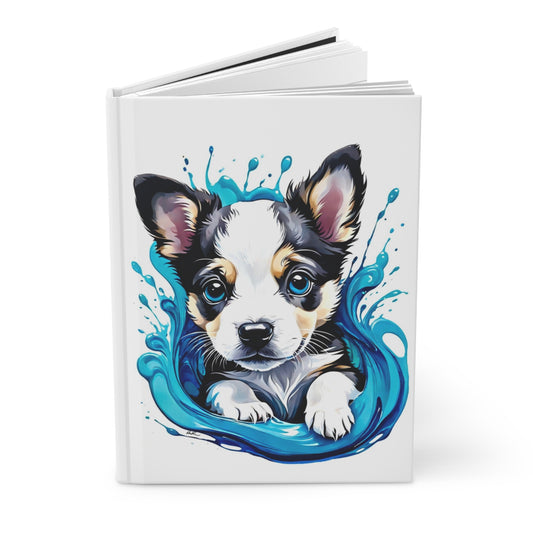 A Splash of Color Puppy Hardcover Journal