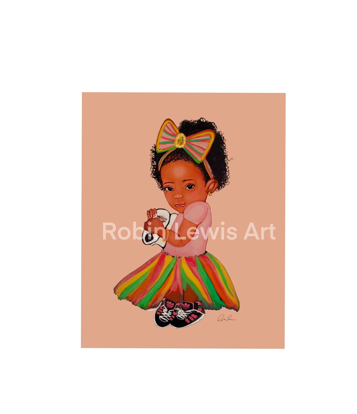 Sneaker Baby Shanice Peach Art Print