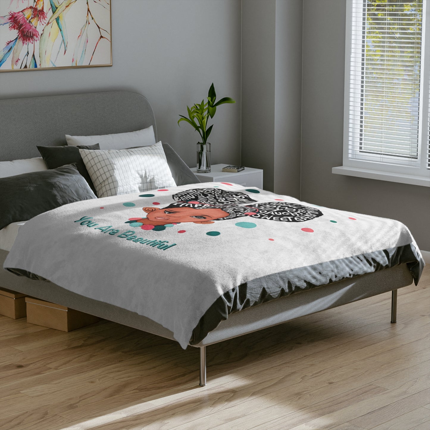 You Are Beautiful Customizable Bubble Gum Minky Blanket