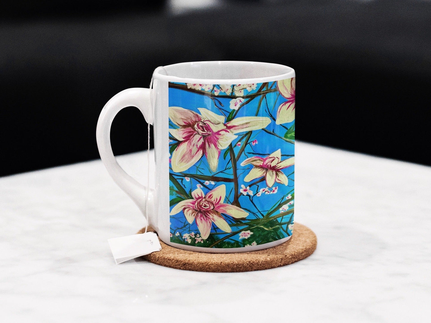 ‘ Pink  Dogwood Ceramic Mug 11oz